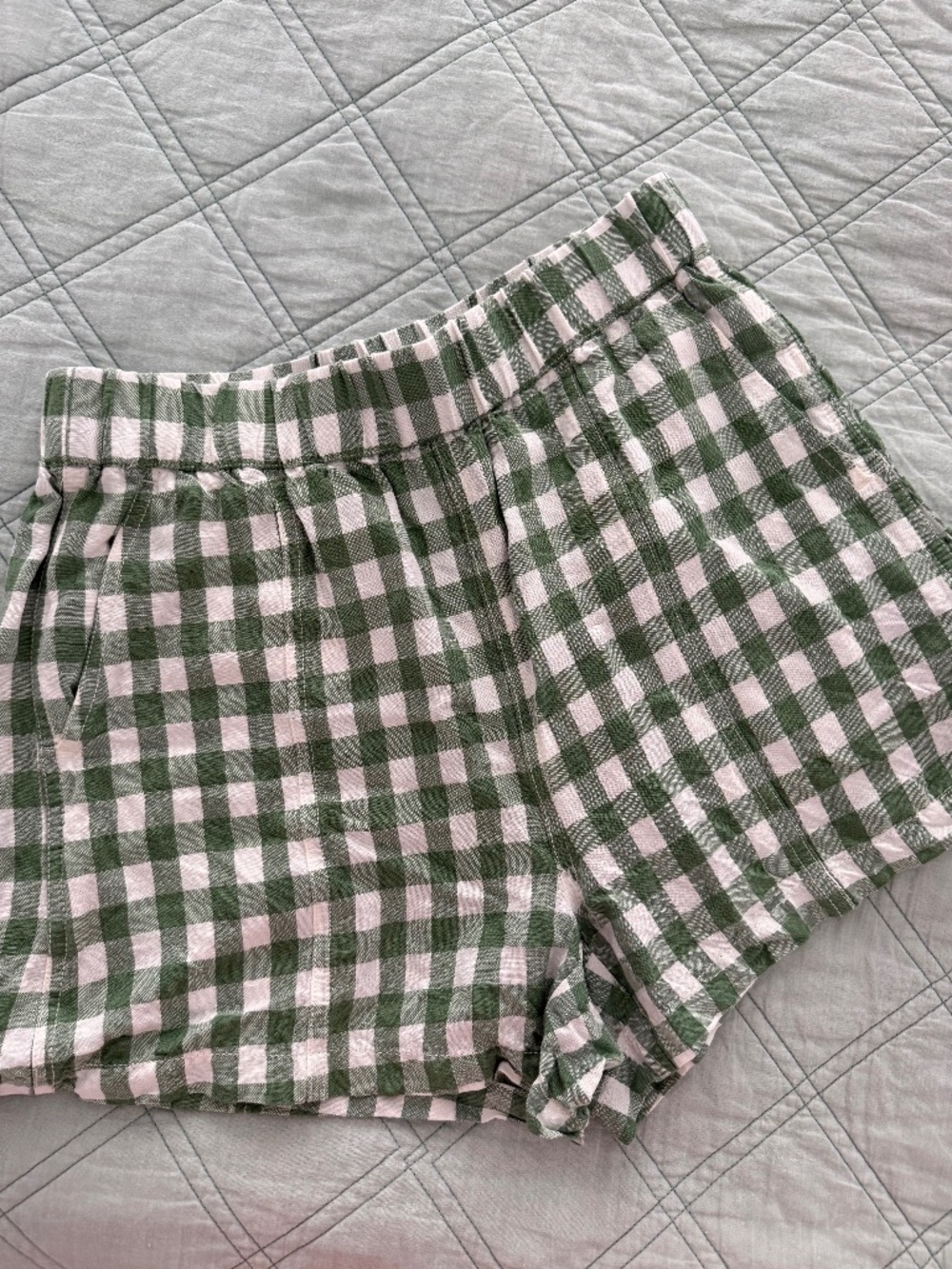 Green Gingham Madewell Shorts | women’s XS - Picture 1 of 3